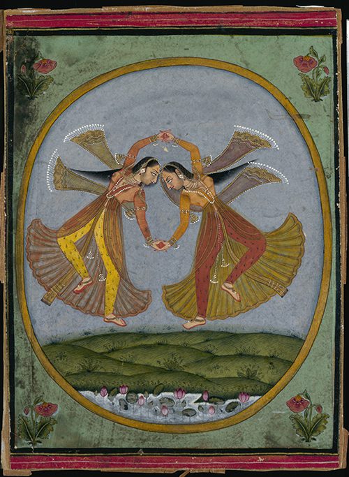Image credit: Two Women Dancing, circa 1770, India, Rajasthan; Bundi, opaque watercolors on paper, Asian Art Museum of San Francisco, Gift of George Hopper Fitch, 1996.10 